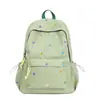 Mochila estilo coreano para estudiante universitaria, linda bordada, gran capacidad, para computadora, ligera, para estudiante de secundaria, mochila de viaje