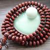 Zambia Sándalo Rojo Abalorio Ábaco Sándalo Rojo Venus Artificial Pulsera de 108 Abalorios Pulsera para Hombres y Mujeres DIY