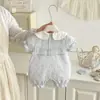 [Personalizado] Nuevo Pelele de Verano para Niños y Niñas, Encaje Floral, Estilo Fresco, Ropa de Gateo de Princesa