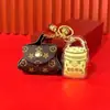 Llavero de Oro Puro 999 Shenzhen Shuibei, Accesorio para Bolso, Colgante de Oro, Regalo para Novia o Mejor Amiga