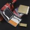 20 Estuche de Cigarrillos Grueso Metal Dibujado a Hilo Soporte para Cigarrillos Paquete Regular Grueso Resistente a la Presión Resistente al Sudor Portátil Estuche para Cigarrillos a Granel