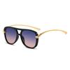 Gafas de Sol de Aviador Modelo Nuevo 2026 para Mujer con Patillas Metálicas Retorcidas, Gafas de Calle de Alta Gama para Hombre, Gafas de Sol de Marco Grande con Doble Puente