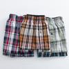 Calças Arrow Masculinas Roupa Íntima para Casa Atacado Algodão Tecido Xadrez Cuecas Boxer Verão Calças de Praia Shorts Boxer Soltos