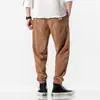 Estilo Chinês Outono e Inverno Novos Calças Casuais de Veludo Cotelê Masculinas Estilo Japonês Cor Sólida Simples Retrô Modelagem Solta Calças Harem
