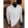 Novas camisas polo 2026 para homens e mulheres, estilo casual simples de alta qualidade, elegante e moderno, camisa versátil de manga comprida com colarinho