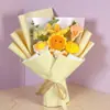 Florero de Flores Artificiales de Producto Terminado Transfronterizo Flor Gesang Tejido de Flores Hecho a Mano Flor de Lana Ramo de Novia Día de San Valentín