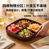 Vaya, esta bandeja de frutas de PP con diseño de veta de madera sintética cuenta con compartimentos para evitar que los sabores se mezclen. Es perfecto para exhibir bocadillos y frutas secas en la mesa de centro de la sala de estar y es fácil de limpiar.