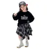 Trajes para Niñas Coreanas Faldas a Cuadros Primavera y Otoño 2025 Nuevos Pantalones a Cuadros para Niños Atuendos de Hermanos Sudaderas para Niños Hermanas y Hermanos