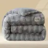 Núcleo de edredón de felpa de pelo de conejo cálido de invierno, engrosado para dormitorios de estudiantes, edredón de invierno de terciopelo de leche, disponible para camas individuales o dobles