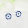 Pendientes de Plata de Ley s925 Moda Coreana Pendientes Ojo del Diablo Joyería Elegante de Plata de Ley para Mujer