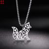 Gexiang joias aço inoxidável embalagem independente desenho animado estilo frio Raposa animação caixa colar transfronteiriço AliExpress