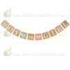 Banner de Layout para Baby Shower Accesorios para Sesión de Fotos Banderines de Letras para Boda Niño o Niña Papel Kraft Arte Latte
