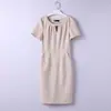 Vestido de Moda Ligero para Mujer Madura Verano 2023 Ajustado Cintura Ceñida Adelgazante Ropa de Negocios Falda de Cadera Peluquería Ropa de Trabajo Delgada