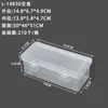 Caixa de Papelaria Retangular Transparente de Plástico PP, Caixa Organizadora de Mesa para Amostras de Acessórios de Ferramentas, Caixa Organizadora para Equipamentos de Pesca e Miçangas
