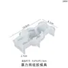Moldes de Resina de Cristal para Bricolaje, Aromaterapia, Yeso, Moldes para Velas, Lindos Moldes de Silicona Semi-3D de Oso Violento