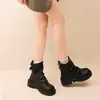 Botas Martin para Mujer Suela Gruesa Botines 2026 Primavera y Otoño Estilo Nuevo Caña Corta Marrón Retro Botas Apiladas Botas Vaqueras Botas para Pantalón
