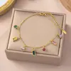 Collar de Acero Titanio Colorido Diamante de Lujo Ligero Estilo Dopamina Ins para Mujer Moda Francesa Nuevo Juego de Cadena para Clavícula