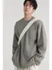 Otoño e Invierno Estilo Retro Japonés Nuevo Estilo Hombro Caído Suéter Interior para Hombre Manga Larga Casual Color Sólido Perezoso Holgado Tejido Suéter Tendencia