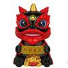 Dança do Leão movida a energia solar Leão estilo chinês Leão auspicioso estilo chinês Tendência nacional Ornamento para casa/carro Presente fofo para reunião anual