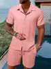 Fábrica de Origen Verano Aliexpress Amazon Transfronterizo Europeo y Americano Ropa de Hombre Polo de Manga Corta Conjunto de Shorts Versátil de Moda