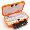 Caja de almacenamiento para aparejos de pesca, impermeable, de tamaño mediano y grande, color gris/naranja, para pesca en roca, Luya, caja de acabado para accesorios de pesca.