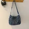 Mochila de Mezclilla de Nicho para Mujer, Gran Capacidad, Hombro Único, Bolso Tote para Viajes Diarios, Versátil, Multifuncional, Mochila para Viajes al Aire Libre