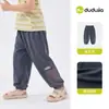 Coleção de CalçasDudu Home Calças Casuais Infantis Calças de Verão para Bebês Meninos Roupas de Verão Respiráveis Roupas Infantis Modernas