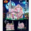 Blocos de Montar Modelo Novo Transfronteiriço Villa de Verão Brinquedos Educativos de Montagem para Meninas Castelo de Princesa Casa na Árvore Casa Presente de Feriado