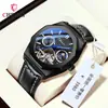 CHENXI Amanecer Nuevo Tourbillon Sol, Luna y Estrellas Reloj Mecánico para Hombre Resistente al Agua Luminoso Mecánico para Hombre 8814
