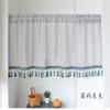 Cortinas Curtas Personalizadas Estilo Americano Mais Vendidas Transfronteiriças, Cortinas para Porta de Armário, Cortinas de Porta, Mosquiteiros de Janela, Cortinas Voil Acabadas para Divisória de Cozinha, Mosquiteiros para Janelas Pequenas