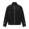 Chaqueta Harrington Retro Americana de Gamuza con Cuello Alto para Hombre y Mujer, Nueva Tendencia Versátil de Abrigo Corto Otoño e Invierno 2025
