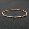 Yanni Pulsera Elástica Fina Brillante Simple Multicolor de Pedrería Transfronteriza Europea y Americana Joyería Pulsera de Pedrería para Mujer