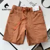 Shorts de Color Sólido de Moda Tendencia con Cinturón de Hebilla Incorporado, Nuevos Shorts Versátiles de Verano para Hombre, Pantalones Deportivos para Exteriores