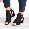 Sandalias de hebilla de tacón grueso de talla grande para mujer, novedad de primavera y verano, estación independiente de Amazon, exportación europea y americana