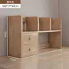 Estante de Livros de Madeira Maciça para Mesa Montada na Parede Vertical Multi-Camadas Rack de Armazenamento Mesa Armazenamento de Grande Capacidade Quarto Armário de Armazenamento Rack de Exibição
