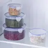 Caja de Almacenamiento Doméstico Multiespecificación Redonda Refrigerada Congelada Microondas Engrosada Transparente a Prueba de Humedad Lonchera
