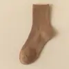 Calcetines para Hombre de Media Pantorrilla, Algodón Puro, Absorbentes del Sudor, Resistentes al Olor, Estilo Japonés, Versátiles, Color Sólido, Calcetines Largos, Primavera y Verano, Calcetines Deportivos de Baloncesto con Lazo en la Cintura