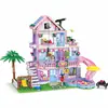 New Girl Blocos de Montar Estrela Villa Princesa Castelo Rosa Casa na Árvore Casa Modelo de Montagem Brinquedo Atacado Transfronteiriço