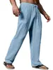 Nuevos Pantalones Deportivos Casuales de Lino Rectos de Algodón y Lino Transpirables para Hombre, de Verano, Transfronterizos Europeos y Americanos, para Amazon