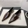 Zapatos Planos de Punta Aguda Estilo Nuevo Primavera y Otoño 2025, Uso Bidireccional, Zapatos Casuales de Cuero Estilo Colegio Británico con Tacón Bajo para Mujer