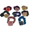 Elástico de Cabelo com Strass Estilo Coreano, Acessório de Cabelo de Veludo Totalmente com Strass, Elástico para Rabo de Cavalo, Corda de Cabelo para Mulheres Atacado