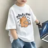 Camiseta de Manga Corta 2026 Verano Nuevo Estilo Niños Cuello Redondo Holgada Casual Versátil Adelgazante Estampado de Dibujos Animados Top para Niños