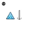 F-136 Aleación de Titanio Zircón Labio Uña Bolsa Triangular Taladro 0.9 Boca Oreja Uña Hueso de la Oreja Uña Joyería para Perforación Humana