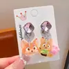 Nuevos Pinzas para Orejas de Conejo de Dibujos Animados Zootopia para Niños, Pinzas para Orejas 3D Sin Dolor, Accesorios para Niñas, Pendientes, Accesorios para el Cabello de Niñas