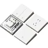 Painel de interruptor de placa grande ultrafino fosco branco creme uma abertura controle simples tomada de cinco furos embutida 86 duas aberturas controle duplo atacado