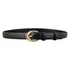 Cinturón de Cuero Genuino Guangzhou para Mujer, Nuevo Estilo de Verano, Versátil Sin Agujeros, Estilo Coreano, Estilo Ins, Cinturón Decorativo Delgado para Mujer, En Stock
