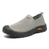Sapatos de Caminhada Casuais de Malha Respirável para Homens, com Boca Rasa, Sapatos Slip-On Casuais de Solado Plano, Sapatos de Caminhada com Solado Macio, Sapatos de Malha