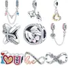 Contas Prateadas em Formato de Coração Mais Vendidas da Amazon com Coração de Amor Acessórios para Pulseira DIY em Formato de Coração para o Dia dos Namorados Chinês