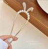 Elegante strass pérola hairpin estilo antigo borla de volta cabeça updo hairpin cabeça decoração Net Red U-shaped hairpin modelador de cabelo