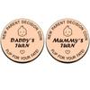 Moneda de Decisión Mamá y Papá Moneda Conmemorativa Regalo de Navidad Cumpleaños Amazon Nuevo Bebé Padres Moneda de Decisión